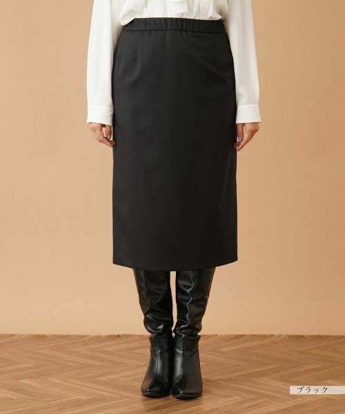 Leilian PLUS HOUSE / レリアンプラスハウス ミニ・ひざ丈スカート | バックスリットタイトスカート【プラス企画】 | 詳細7
