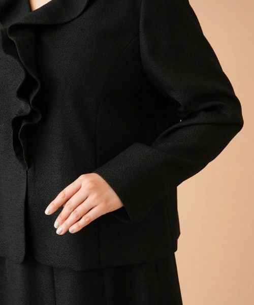 Leilian PLUS HOUSE / レリアンプラスハウス テーラードジャケット | ラウンドカラーフリルジャケット【プラス企画】 | 詳細10