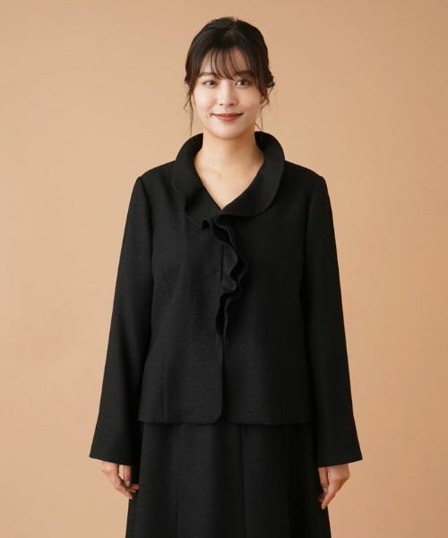 Leilian PLUS HOUSE / レリアンプラスハウス テーラードジャケット | ラウンドカラーフリルジャケット【プラス企画】 | 詳細4