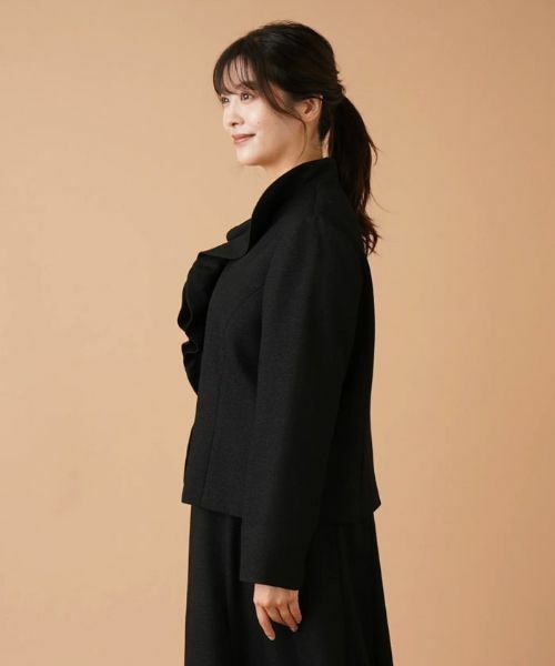 Leilian PLUS HOUSE / レリアンプラスハウス テーラードジャケット | ラウンドカラーフリルジャケット【プラス企画】 | 詳細5