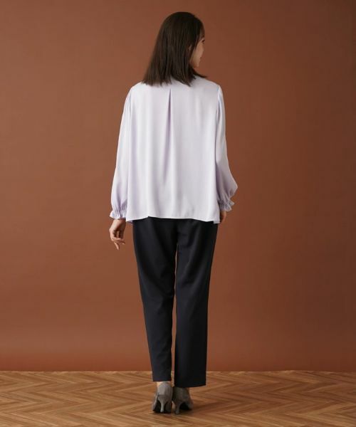 Leilian PLUS HOUSE / レリアンプラスハウス シャツ・ブラウス | ラッフルフリルバンドカラーブラウス【プラス企画】 | 詳細6