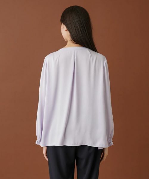 Leilian PLUS HOUSE / レリアンプラスハウス シャツ・ブラウス | ラッフルフリルバンドカラーブラウス【プラス企画】 | 詳細9