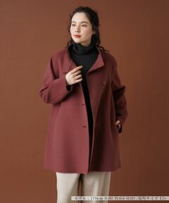 Leilian PLUS HOUSE / レリアンプラスハウス その他アウター | スタンドカラーラップコート【プラス企画】【LORO PIANA】