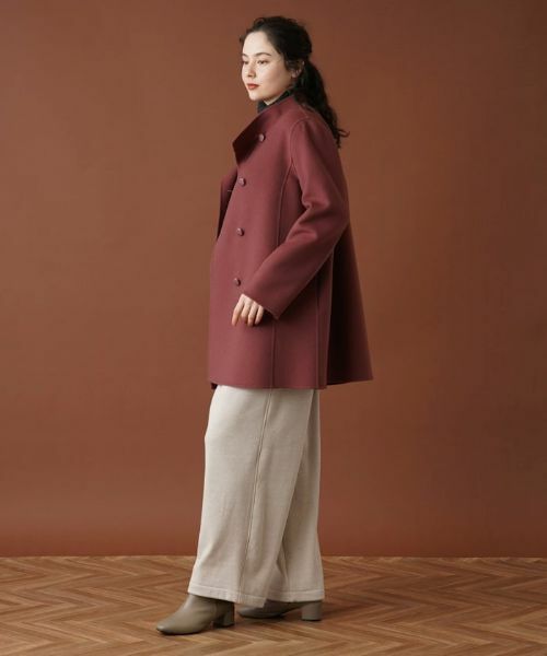 Leilian PLUS HOUSE / レリアンプラスハウス その他アウター | スタンドカラーラップコート【プラス企画】【LORO PIANA】 | 詳細2