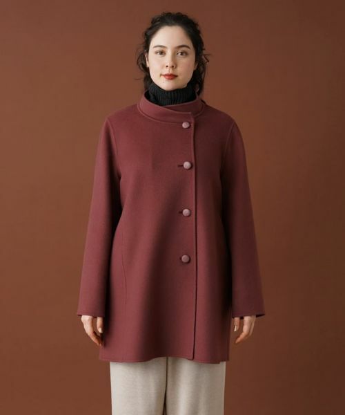 Leilian PLUS HOUSE / レリアンプラスハウス その他アウター | スタンドカラーラップコート【プラス企画】【LORO PIANA】 | 詳細4