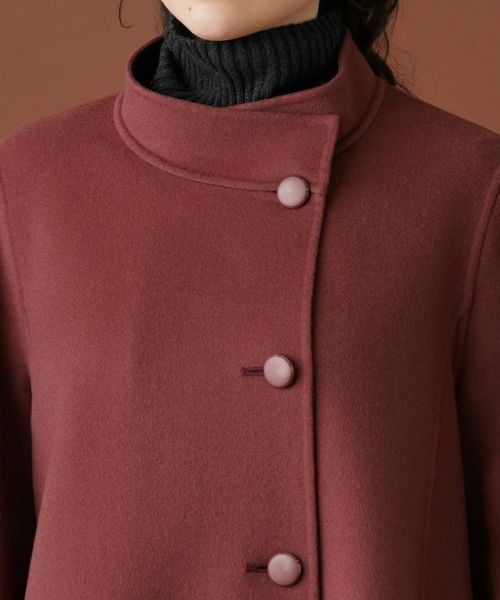 Leilian PLUS HOUSE / レリアンプラスハウス その他アウター | スタンドカラーラップコート【プラス企画】【LORO PIANA】 | 詳細7