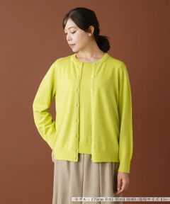 Leilian PLUS HOUSE / レリアンプラスハウス カーディガン・ボレロ | クルーネックカーディガン