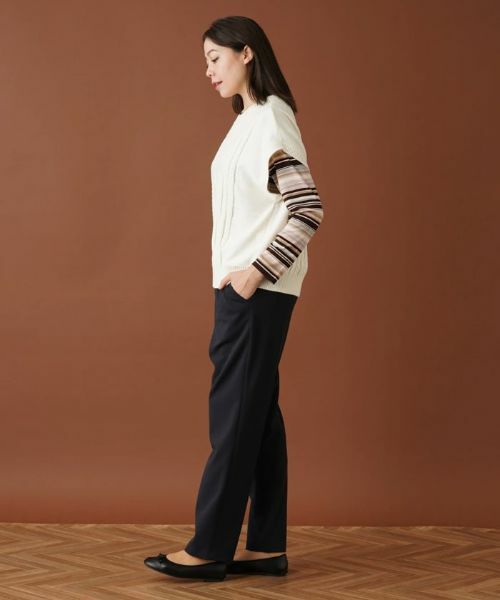 Leilian PLUS HOUSE / レリアンプラスハウス テーラードジャケット | ケーブル編みニットベスト【ROCHAS Premiere】 | 詳細2