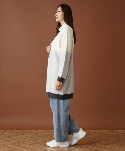 Leilian PLUS HOUSE / レリアンプラスハウス カーディガン・ボレロ | カラーブロックニットカーディガン | 詳細2
