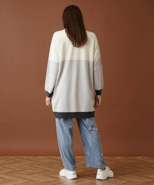 Leilian PLUS HOUSE / レリアンプラスハウス カーディガン・ボレロ | カラーブロックニットカーディガン | 詳細3