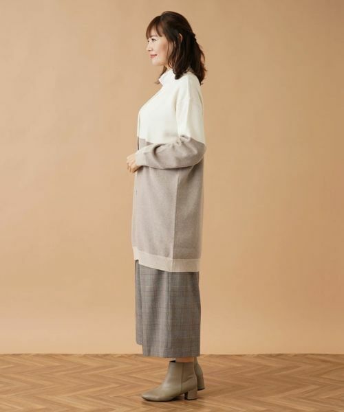 Leilian PLUS HOUSE / レリアンプラスハウス カーディガン・ボレロ | カラーブロックニットカーディガン | 詳細5