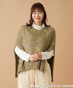 Leilian PLUS HOUSE / レリアンプラスハウス テーラードジャケット | ケープ風ニットベスト【BIANCA LANCIA】