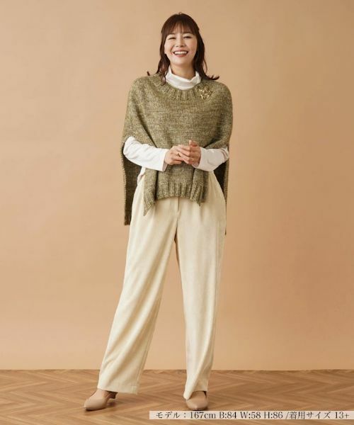 Leilian PLUS HOUSE / レリアンプラスハウス テーラードジャケット | ケープ風ニットベスト【BIANCA LANCIA】 | 詳細5