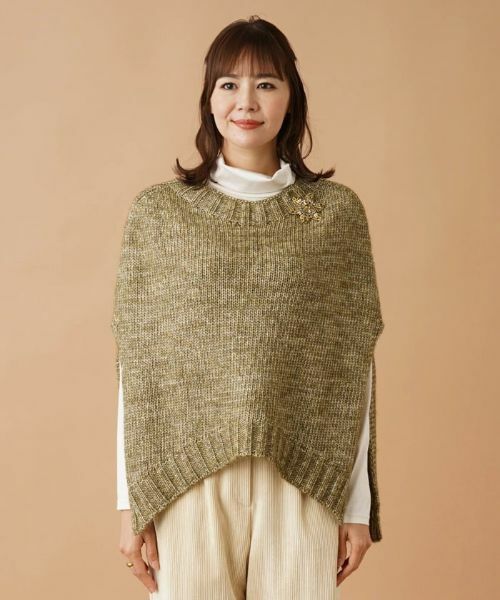 Leilian PLUS HOUSE / レリアンプラスハウス テーラードジャケット | ケープ風ニットベスト【BIANCA LANCIA】 | 詳細8