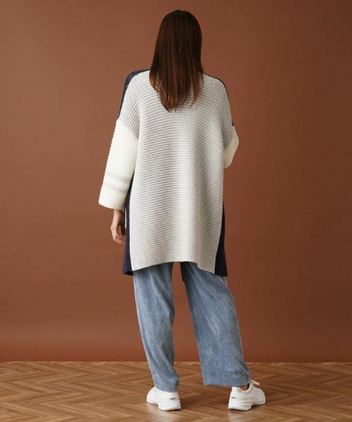 Leilian PLUS HOUSE / レリアンプラスハウス カーディガン・ボレロ | カラーブロックニットカーディガン | 詳細3