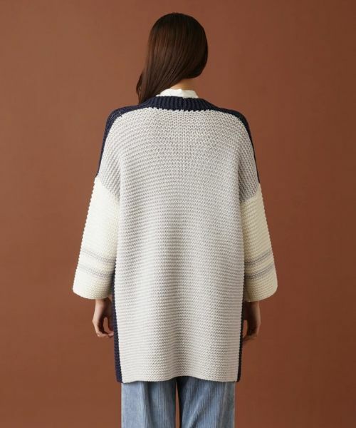 Leilian PLUS HOUSE / レリアンプラスハウス カーディガン・ボレロ | カラーブロックニットカーディガン | 詳細6