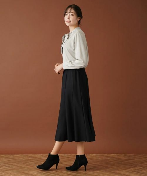 Leilian PLUS HOUSE / レリアンプラスハウス ミニ・ひざ丈スカート | ミモレ丈セミフレアスカート | 詳細2