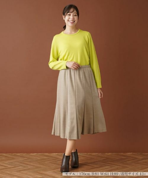 Leilian PLUS HOUSE / レリアンプラスハウス ミニ・ひざ丈スカート | ミモレ丈セミフレアスカート | 詳細5