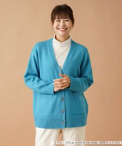 Leilian PLUS HOUSE / レリアンプラスハウス カーディガン・ボレロ | Vネックニットカーディガン