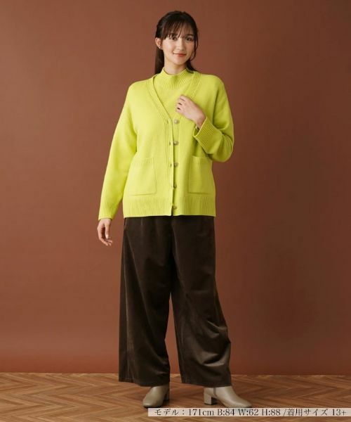 Leilian PLUS HOUSE / レリアンプラスハウス カーディガン・ボレロ | Vネックニットカーディガン | 詳細1