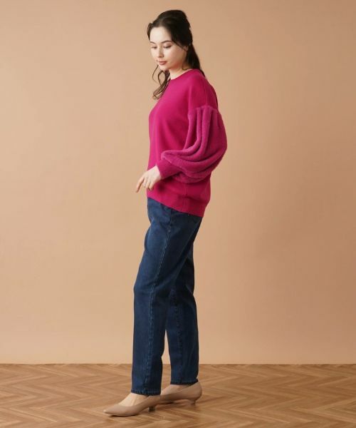 Leilian PLUS HOUSE / レリアンプラスハウス ニット・セーター | 切替ボリュームスリーブニット | 詳細13