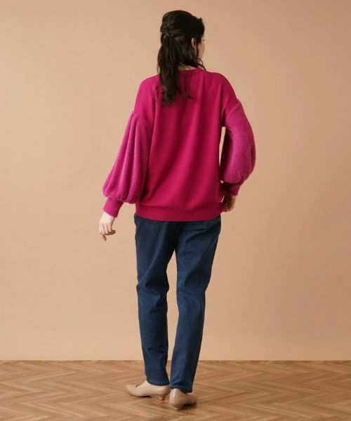 Leilian PLUS HOUSE / レリアンプラスハウス ニット・セーター | 切替ボリュームスリーブニット | 詳細14