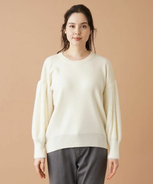Leilian PLUS HOUSE / レリアンプラスハウス ニット・セーター | 切替ボリュームスリーブニット | 詳細4