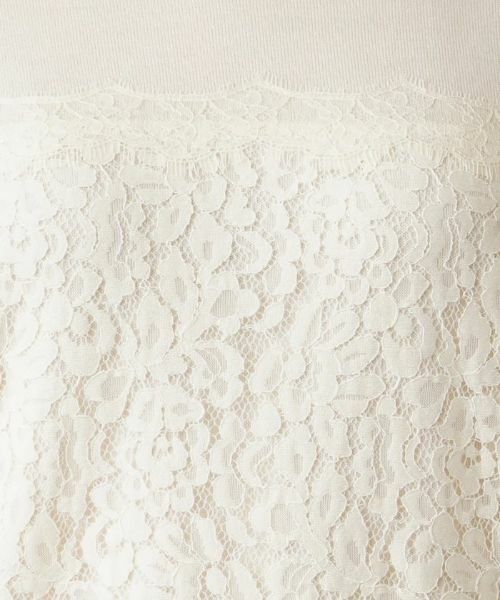 Leilian PLUS HOUSE / レリアンプラスハウス ニット・セーター | レース切替ニットプルオーバー | 詳細11