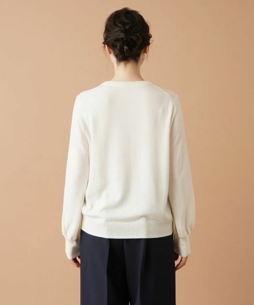 Leilian PLUS HOUSE / レリアンプラスハウス ニット・セーター | レース切替ニットプルオーバー | 詳細6