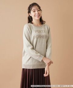 Leilian PLUS HOUSE / レリアンプラスハウス ニット・セーター | ロゴクルーネックニット