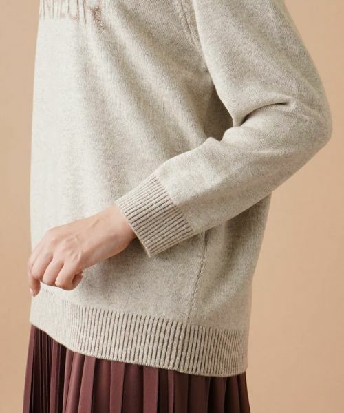 Leilian PLUS HOUSE / レリアンプラスハウス ニット・セーター | ロゴクルーネックニット | 詳細9