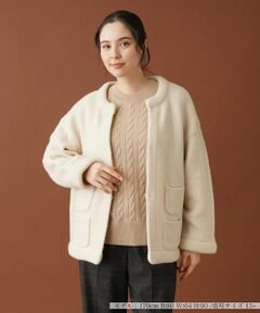 Leilian PLUS HOUSE / レリアンプラスハウス テーラードジャケット | ノーカラーニットジャケット【my perfect wardrobe】