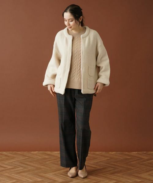 Leilian PLUS HOUSE / レリアンプラスハウス テーラードジャケット | ノーカラーニットジャケット【my perfect wardrobe】 | 詳細14