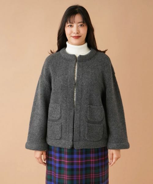 Leilian PLUS HOUSE / レリアンプラスハウス テーラードジャケット | ノーカラーニットジャケット【my perfect wardrobe】 | 詳細4