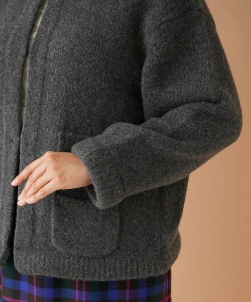 Leilian PLUS HOUSE / レリアンプラスハウス テーラードジャケット | ノーカラーニットジャケット【my perfect wardrobe】 | 詳細9