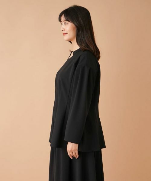 Leilian PLUS HOUSE / レリアンプラスハウス シャツ・ブラウス | スタンドカラーペプラムブラウス【Leilian：EZUMI】 | 詳細5