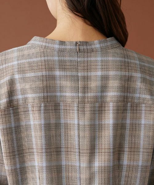 Leilian PLUS HOUSE / レリアンプラスハウス シャツ・ブラウス | 【セットアップ対応商品】チェックペプラムブラウス【Leilian：EZUMI】 | 詳細8