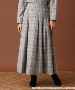 Leilian PLUS HOUSE / レリアンプラスハウス ミニ・ひざ丈スカート | 【セットアップ対応商品】チェックロングフレアスカート【Leilian：EZUMI】