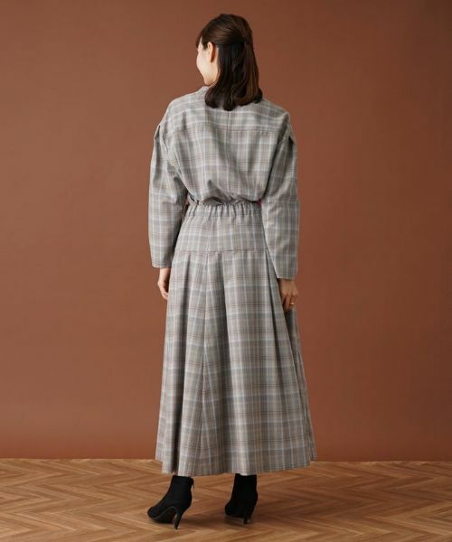 Leilian PLUS HOUSE / レリアンプラスハウス ミニ・ひざ丈スカート | 【セットアップ対応商品】チェックロングフレアスカート【Leilian：EZUMI】 | 詳細3