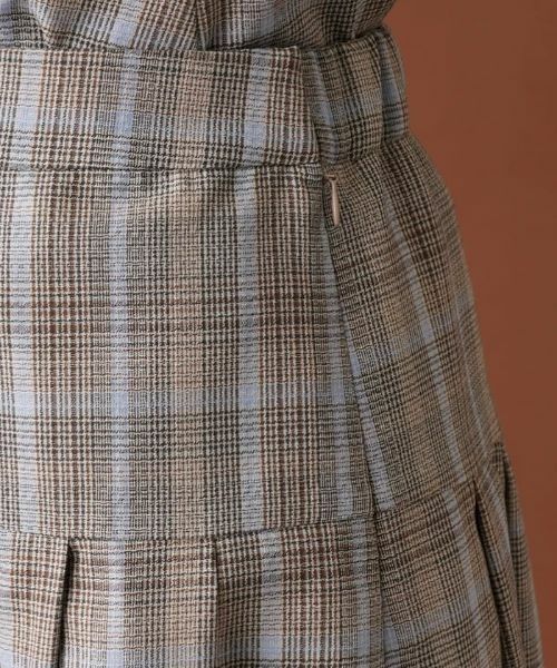 Leilian PLUS HOUSE / レリアンプラスハウス ミニ・ひざ丈スカート | 【セットアップ対応商品】チェックロングフレアスカート【Leilian：EZUMI】 | 詳細8