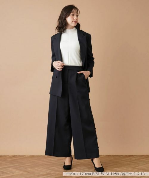 Leilian PLUS HOUSE / レリアンプラスハウス その他パンツ | アシンメトリーワイドパンツ【Leilian：EZUMI】 | 詳細5