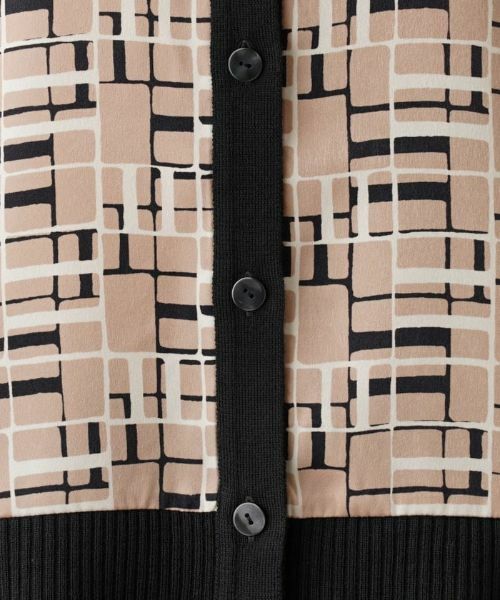 Leilian PLUS HOUSE / レリアンプラスハウス カーディガン・ボレロ | 幾何学柄切替カーディガン | 詳細11