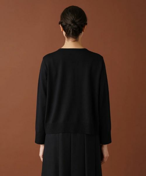 Leilian PLUS HOUSE / レリアンプラスハウス カーディガン・ボレロ | 幾何学柄切替カーディガン | 詳細6