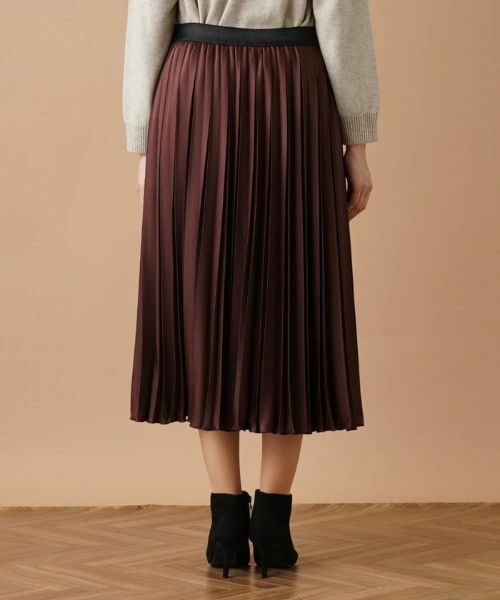 Leilian PLUS HOUSE / レリアンプラスハウス ロング・マキシ丈スカート | サテンプリーツスカート | 詳細10