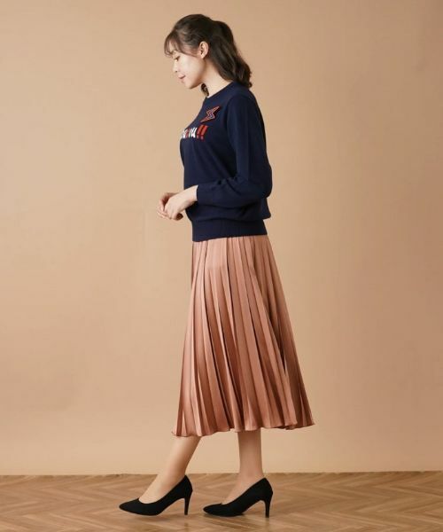 Leilian PLUS HOUSE / レリアンプラスハウス ロング・マキシ丈スカート | サテンプリーツスカート | 詳細16