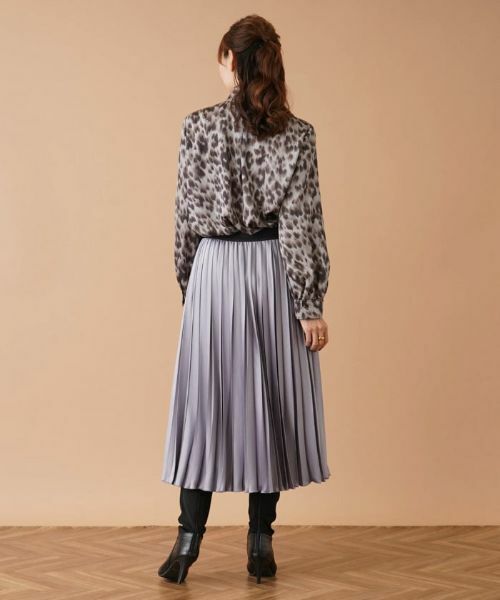 Leilian PLUS HOUSE / レリアンプラスハウス ロング・マキシ丈スカート | サテンプリーツスカート | 詳細3