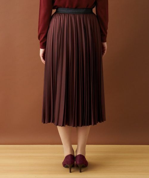 Leilian PLUS HOUSE / レリアンプラスハウス ロング・マキシ丈スカート | サテンプリーツスカート | 詳細4