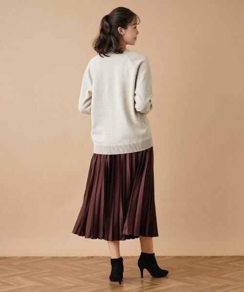 Leilian PLUS HOUSE / レリアンプラスハウス ロング・マキシ丈スカート | サテンプリーツスカート | 詳細7