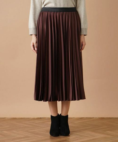 Leilian PLUS HOUSE / レリアンプラスハウス ロング・マキシ丈スカート | サテンプリーツスカート | 詳細8
