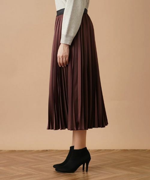 Leilian PLUS HOUSE / レリアンプラスハウス ロング・マキシ丈スカート | サテンプリーツスカート | 詳細9